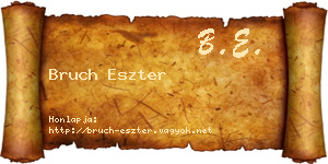 Bruch Eszter névjegykártya